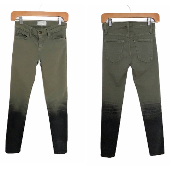Current/Elliott Denim - Current/Elliott The Stiletto Ombré Dark Army Green